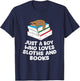 Just a Boy Who Loves Sloths And Books Gift Sloth Lover T-Shirt - T-Shirt | Navy