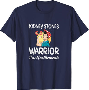 Kidney Stones Warrior Kidney Stone Surgery Kidney Awareness T-Shirt - T-Shirt | Navy