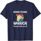 Kidney Stones Warrior Kidney Stone Surgery Kidney Awareness T-Shirt - T-Shirt | Navy