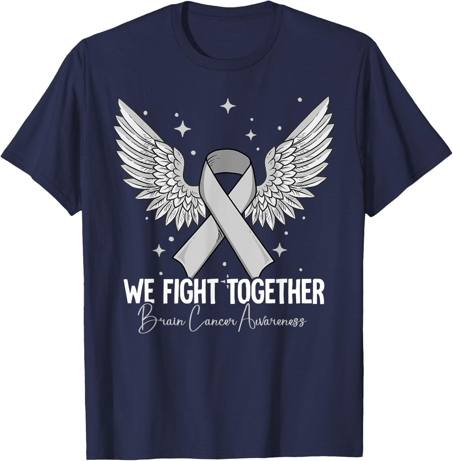 Brain Cancer Awareness T-Shirt - T-Shirt | Navy