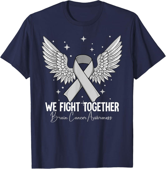 Brain Cancer Awareness T-Shirt - T-Shirt | Navy