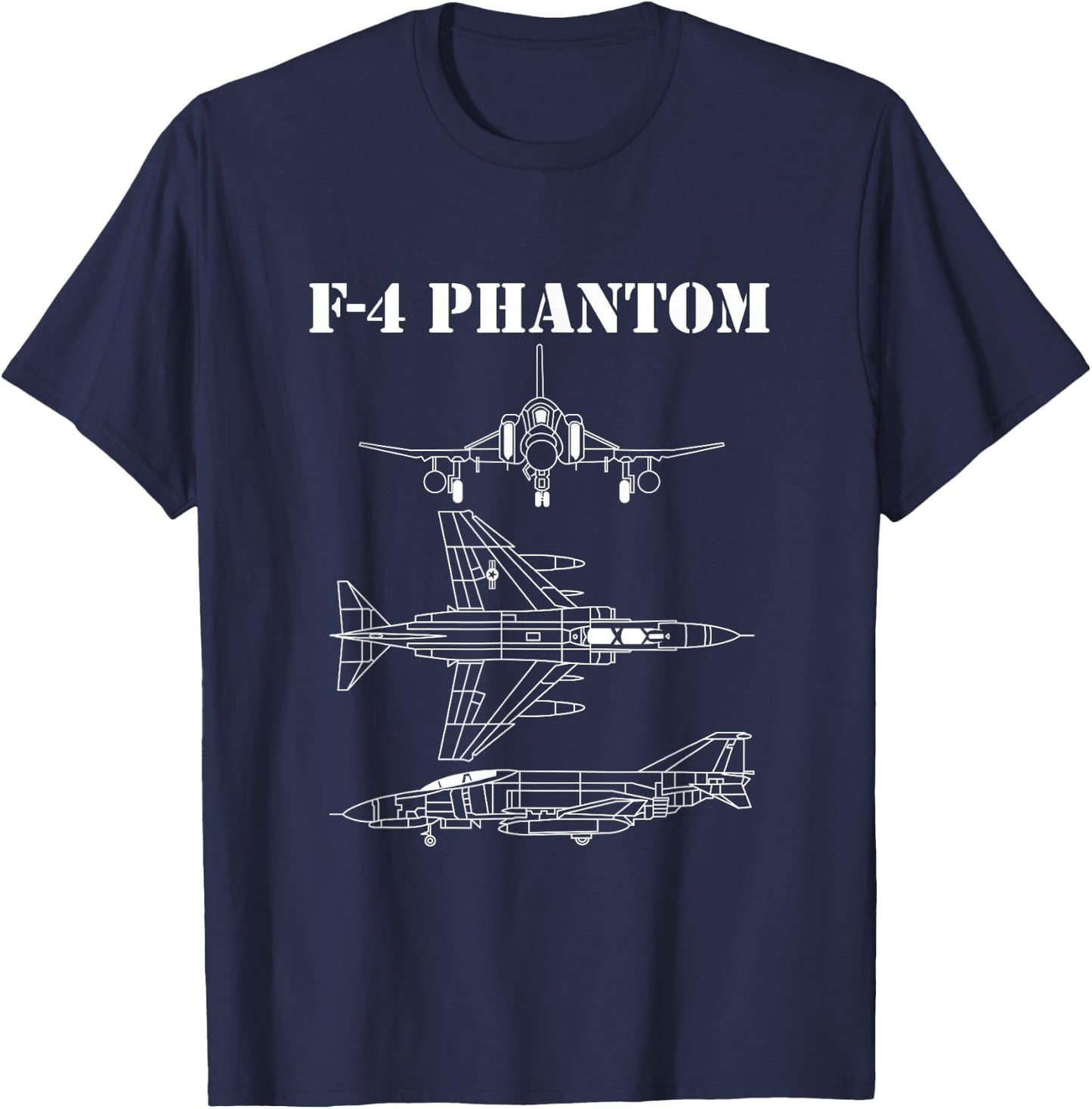 F-4 Phantom Jet Aeroplane Pilot Military Aircraft F4 T-Shirt - T-Shirt | Navy
