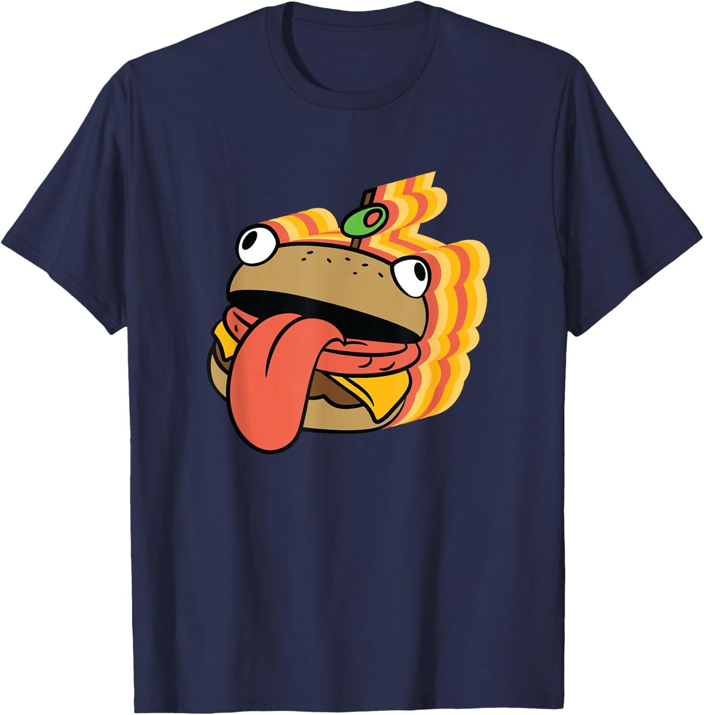 Fortnite Durr Burger Big Face T-Shirt - T-Shirt | Navy