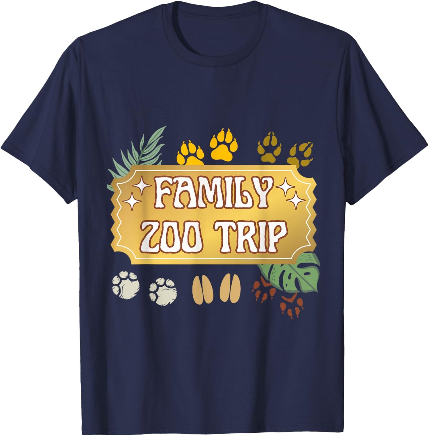 Family Zoo Trip Zoo Day Going On Safari Meeting Zookeepers T-Shirt - T-Shirt | Navy