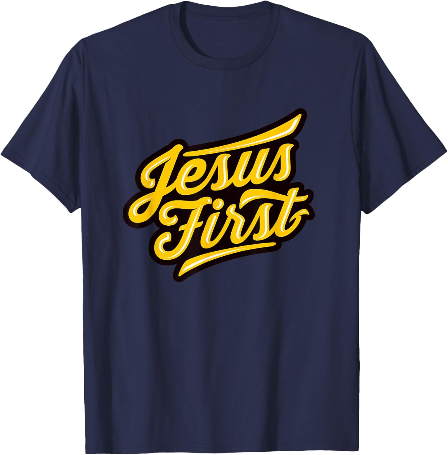 For a Biblical Marriage - Jesus First - Religious Christian T-Shirt - T-Shirt | Navy