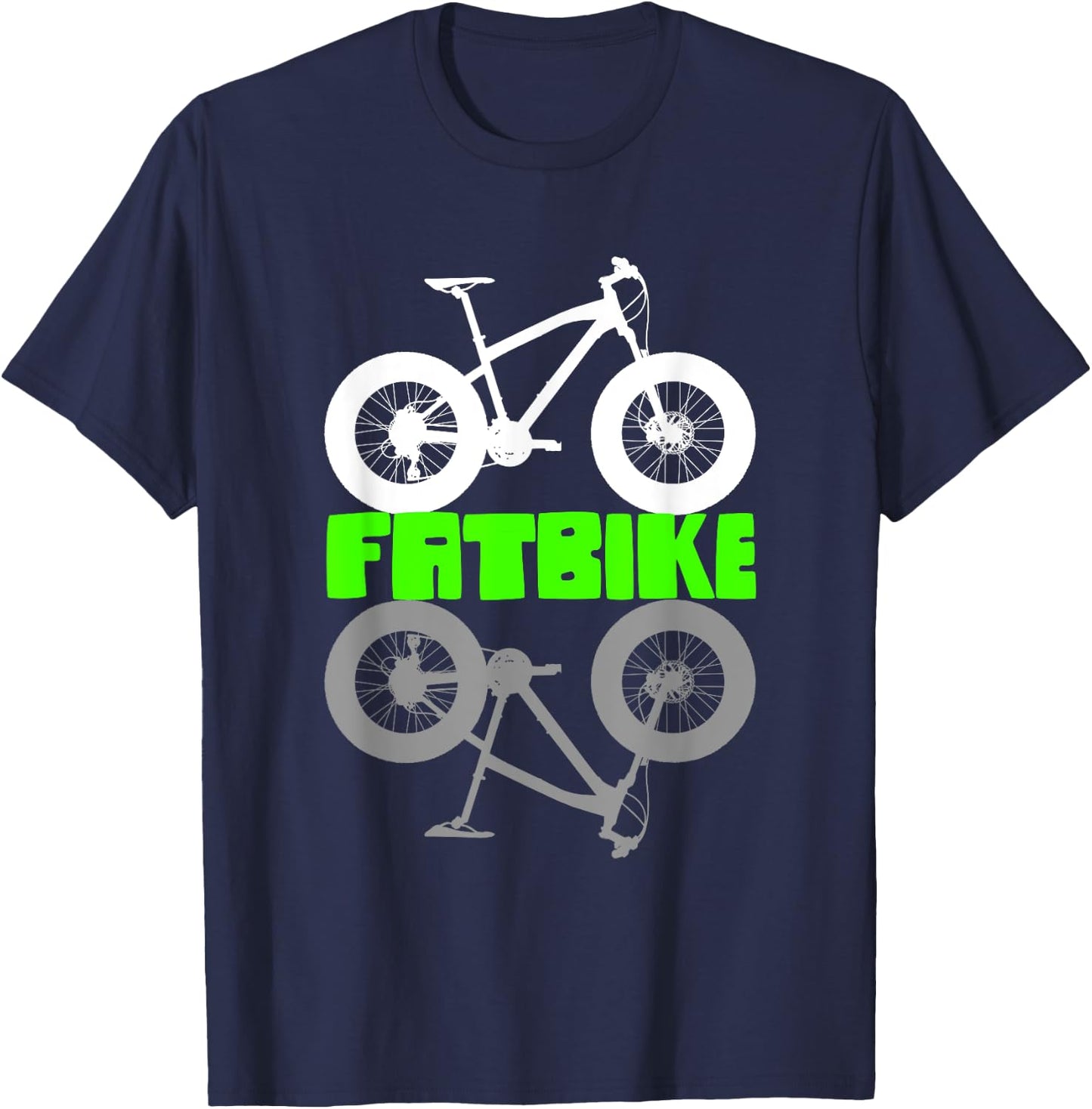 Fat Bike, Fat Bike, Mountain Bike, Fat Bike T-Shirt - T-Shirt | Navy