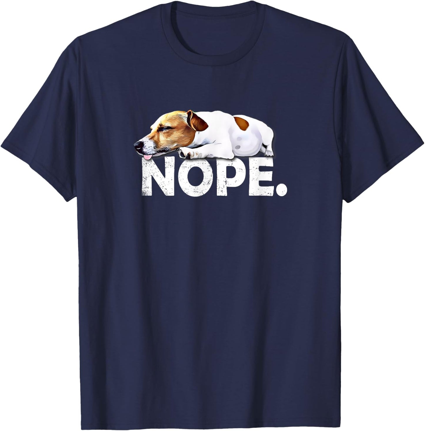 NOPE JRT Dog Lover Jack Russell Men Women Girls Kids T-Shirt - T-Shirt | Navy