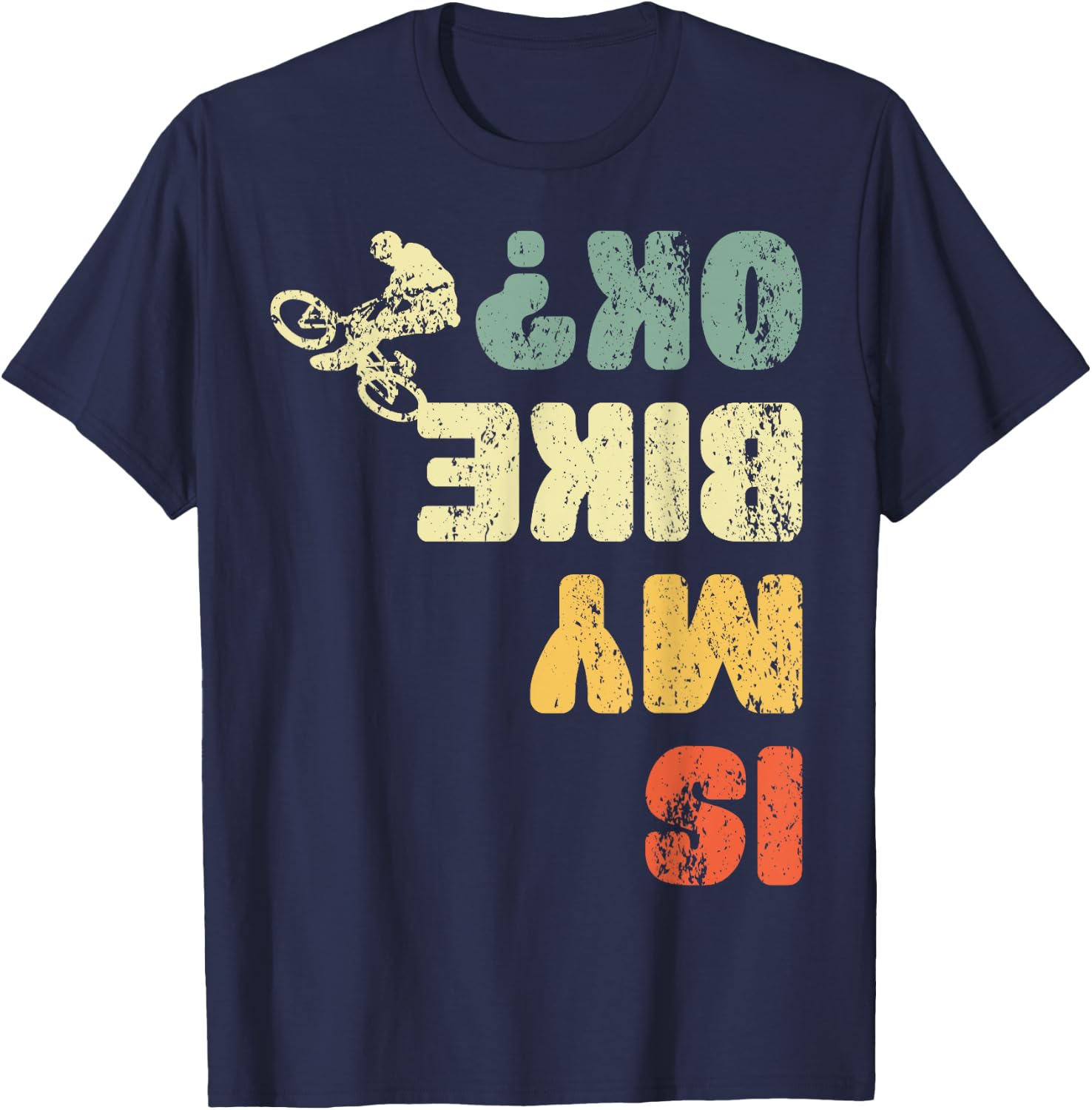 Retro Is My Bike Ok Youth Kids Vintage Cycling T-Shirt - T-Shirt | Navy