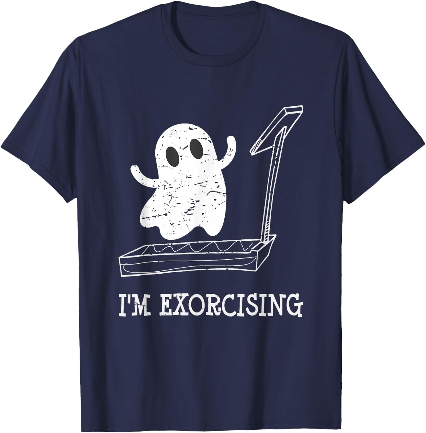 I m Exorcising Fitness Exercise Halloween Gift T-Shirt - T-Shirt | Navy
