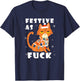 Festive As Fuck Grumpy Anti Christmas Kitty Cat Funny Gift Women T-Shirt - T-Shirt | Navy