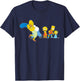 The Simpsons Marge Homer Beard Lisa Maggie Kiss T-Shirt - T-Shirt | Navy