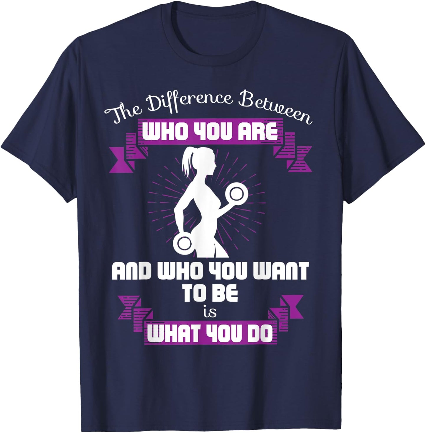 Women Workout Quote Gym Saying Cool Fitness Lover Gift T-Shirt - T-Shirt | Navy
