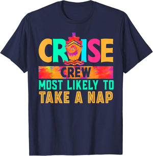 Cruise Crew Most Likely to Take A Nap Hippie T-Shirt - T-Shirt | Navy