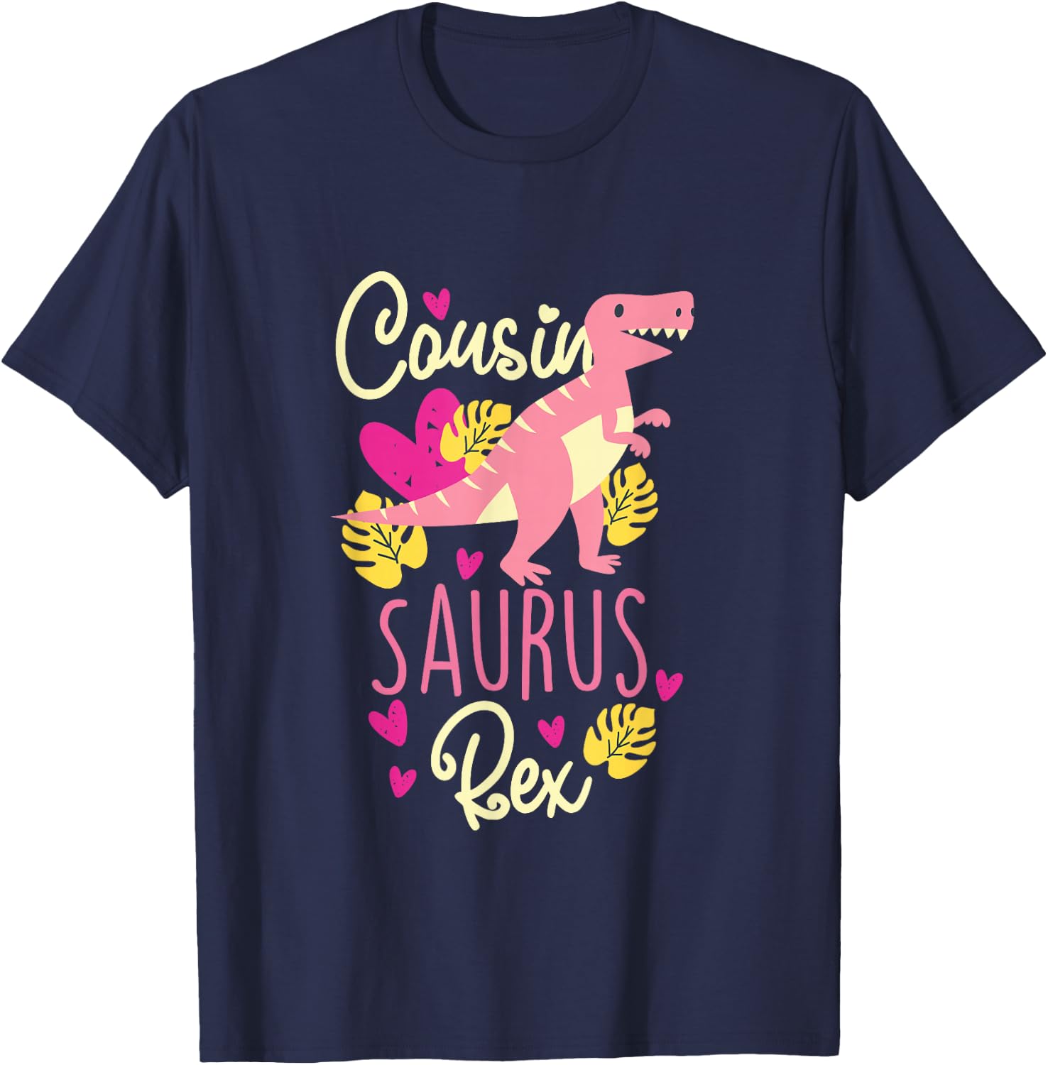 Cousin Saurus Rex Dinosaur Kids T-Shirt - T-Shirt | Navy