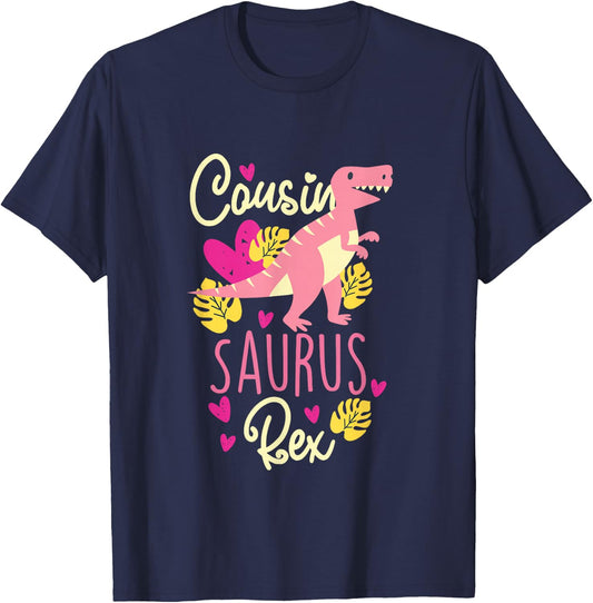 Cousin Saurus Rex Dinosaur Kids T-Shirt - T-Shirt | Navy