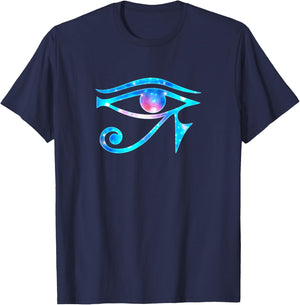 GALAXY STYLE by yuma Eye of Horus Egyptian Protection Symbol Lucky Charms T-Shirt - T-Shirt | Navy
