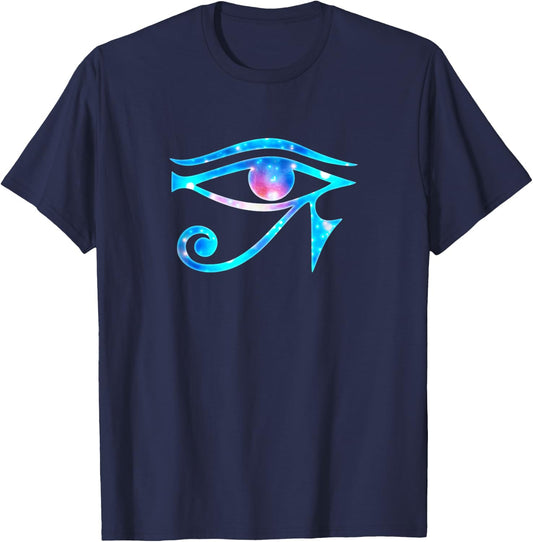 GALAXY STYLE by yuma Eye of Horus Egyptian Protection Symbol Lucky Charms T-Shirt - T-Shirt | Navy