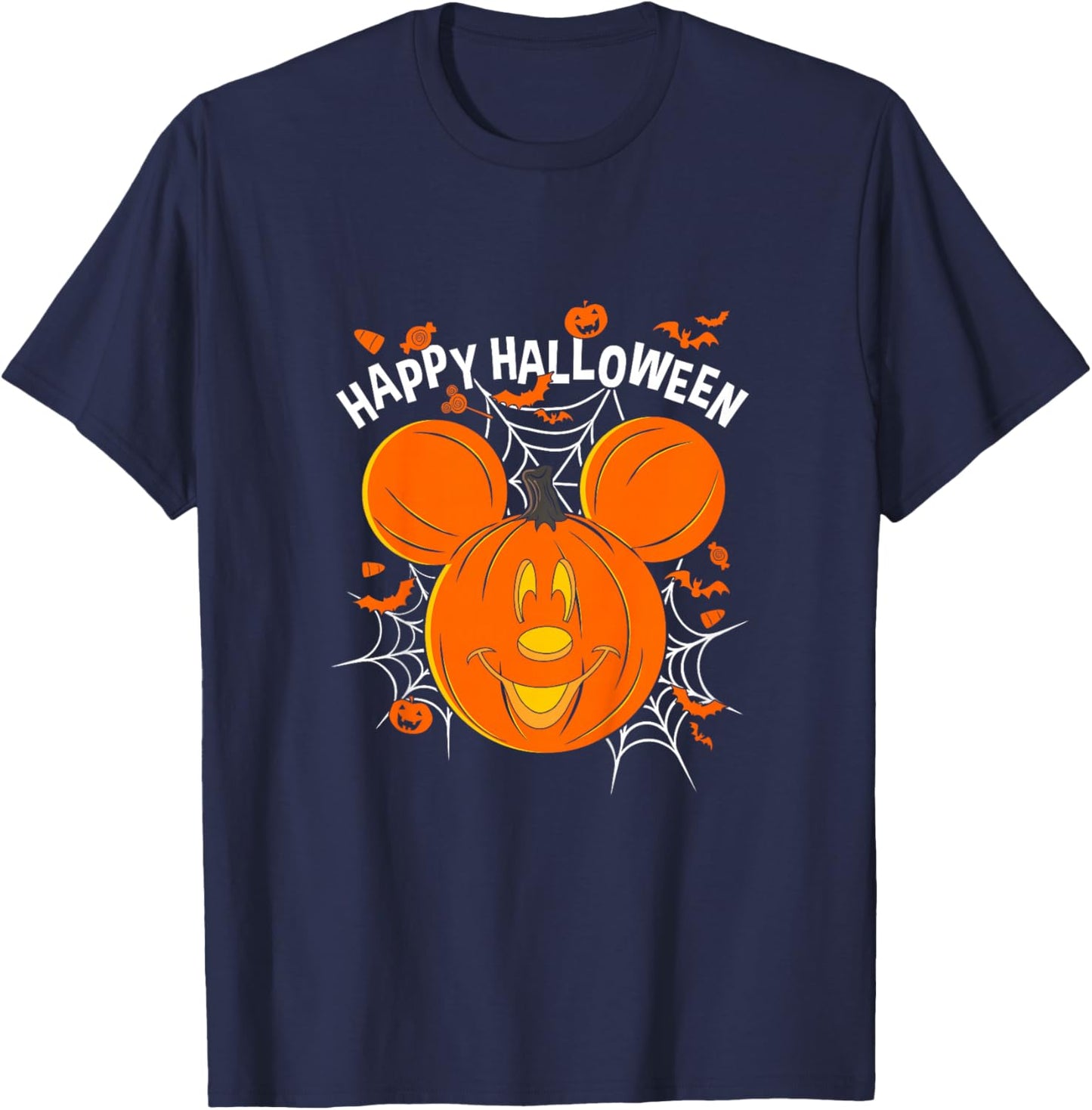Kids Disney Mickey and Friends Halloween Mickey Pumpkin Youth T-Shirt - T-Shirt | Navy