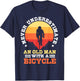 Never Underestimate An Old Man with A Bicycle Rider Gift T-Shirt - T-Shirt | Navy