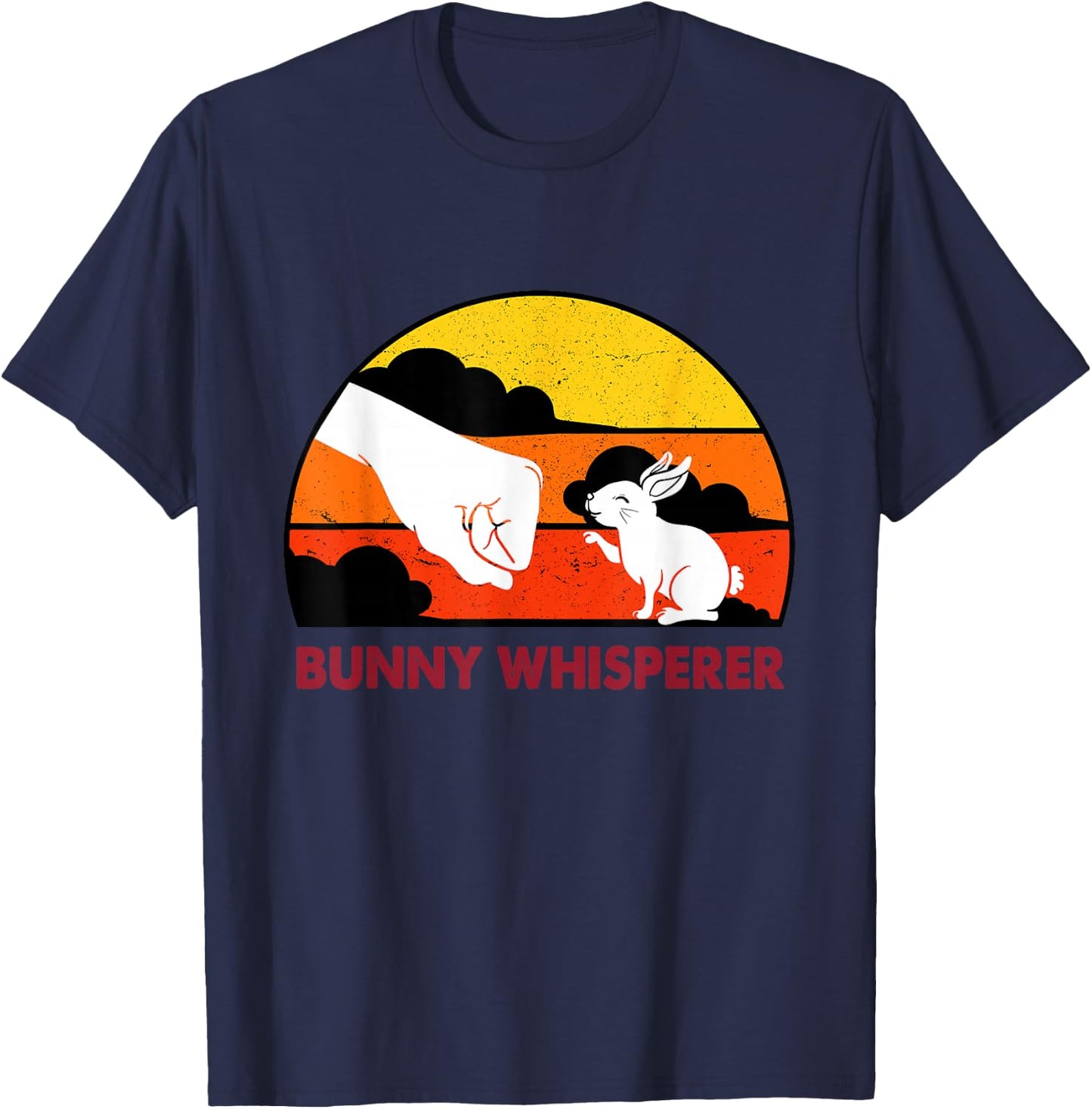 Hasenflüsterer Rabbit Dad Father Rabbit Whisperer T-Shirt - T-Shirt | Navy