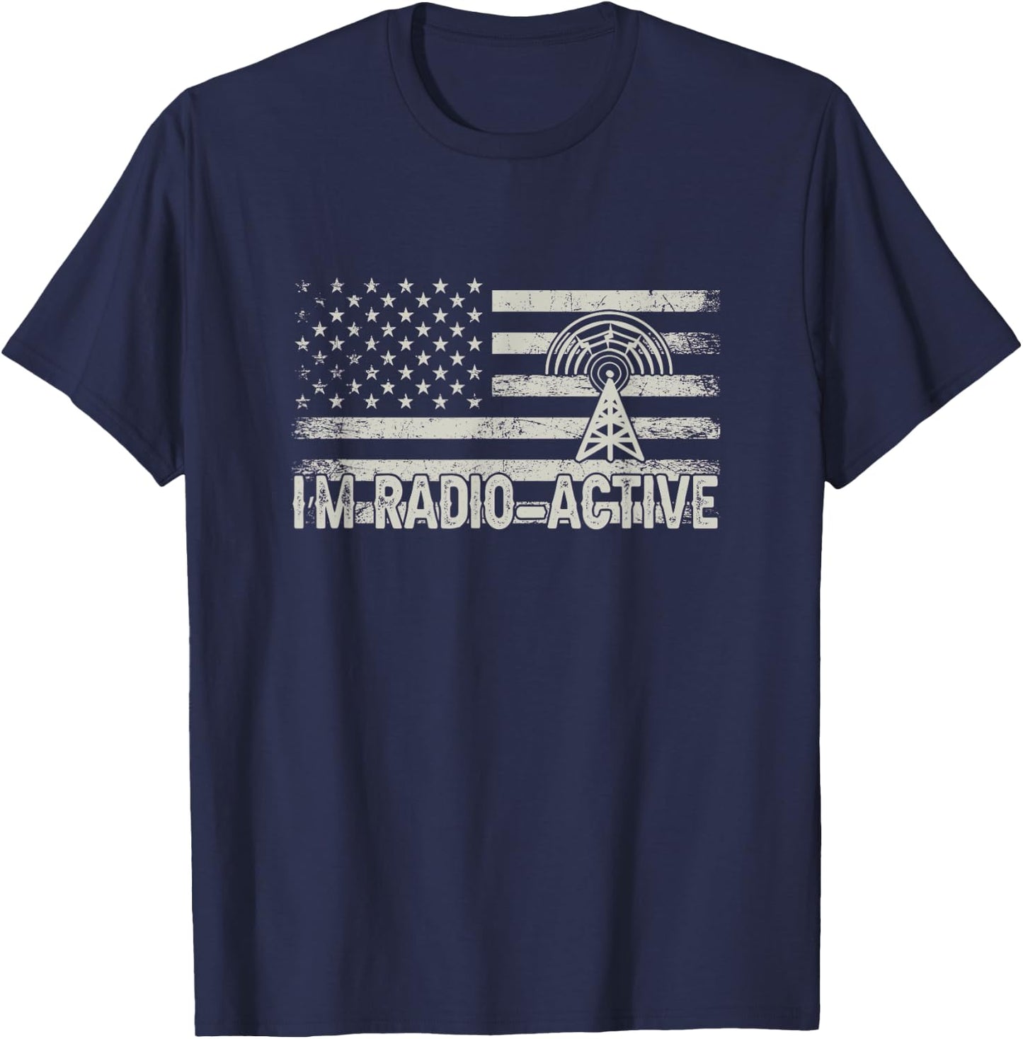 Ham Radio USA Flag - Amateur Radio and Ham Radio Operator Men T-Shirt - T-Shirt | Navy