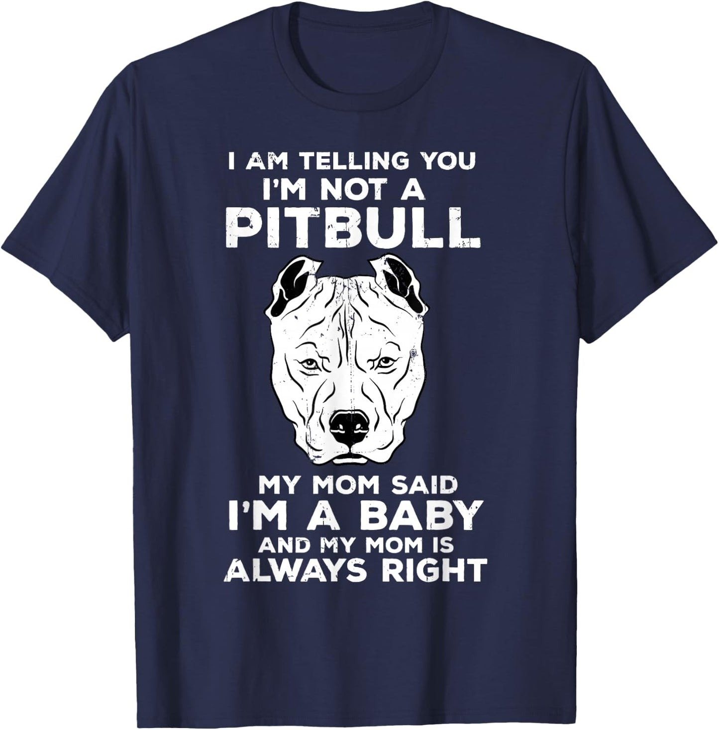 Pitbull Mom Pit Bull Terrier Dog Lover Owner Mommy Pibble T-Shirt - T-Shirt | Navy