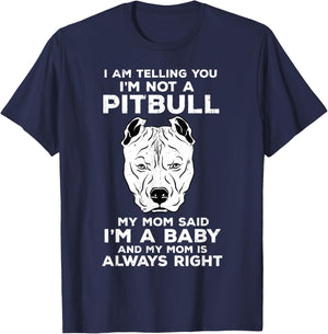 Pitbull Mom Pit Bull Terrier Dog Lover Owner Mommy Pibble T-Shirt - T-Shirt | Navy