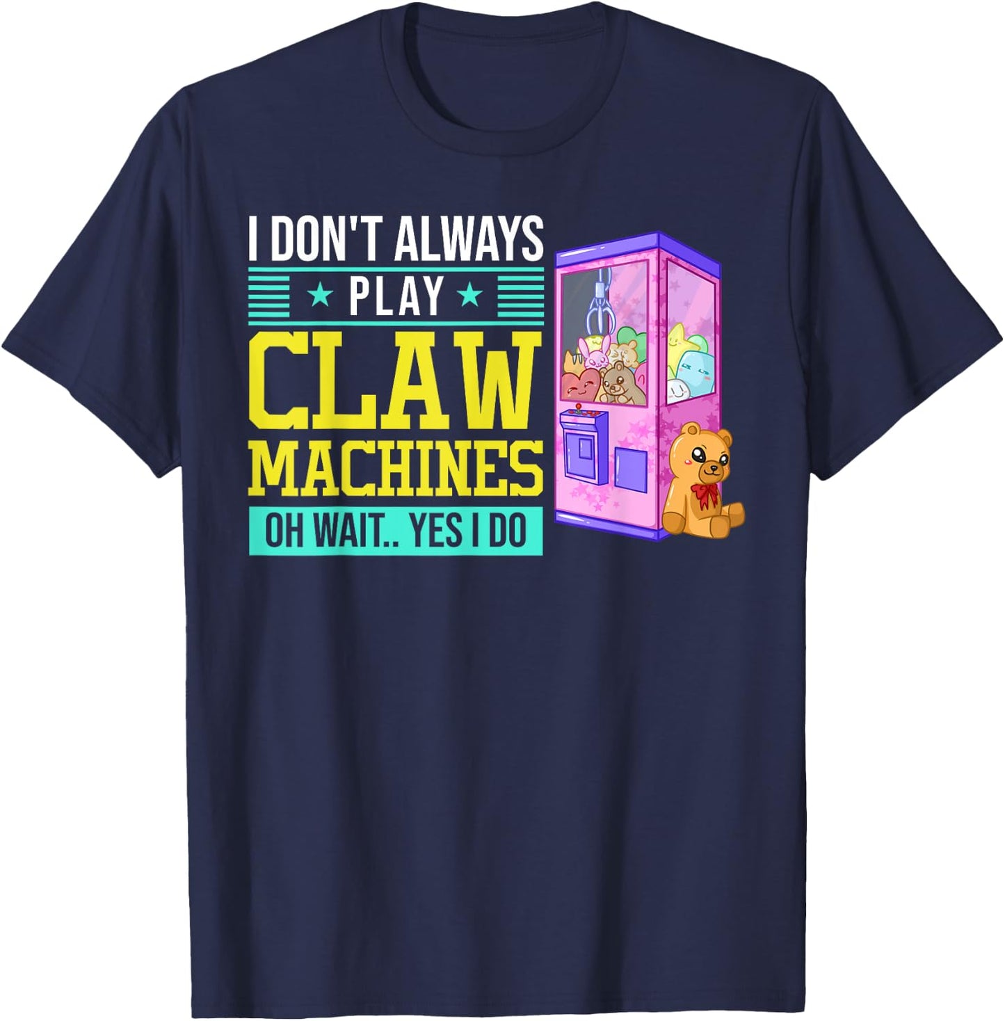 Claw Machine Skill Crane Machine T-Shirt - T-Shirt | Navy