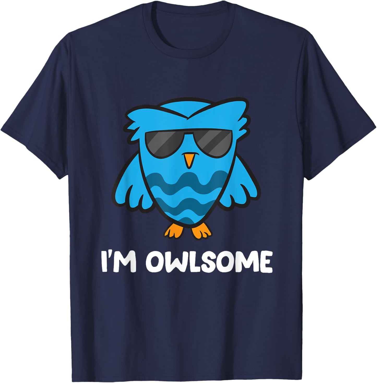 I'm Owlsome Bird Love Owl T-Shirt - T-Shirt | Navy