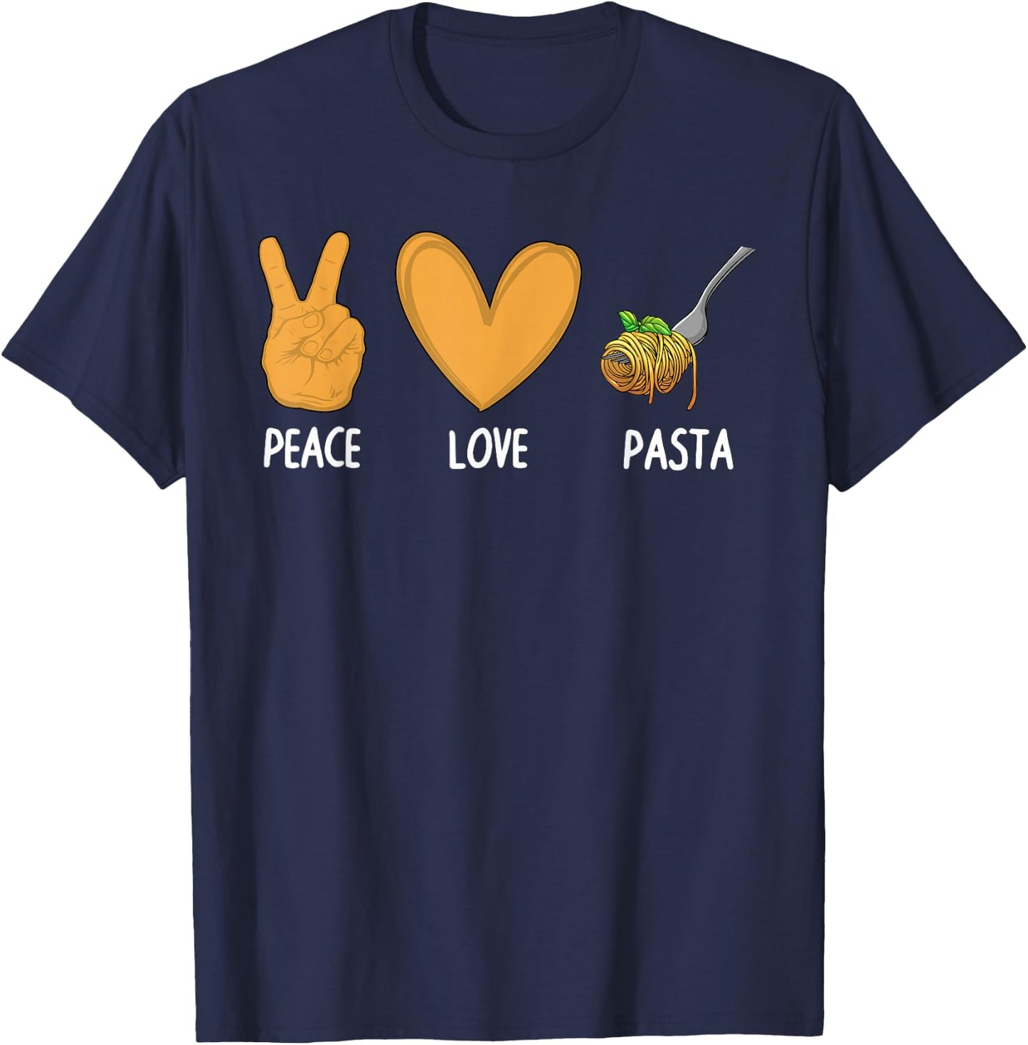 Funny Pasta Art Women Italian Food Italy Pasta Lover T-Shirt - T-Shirt | Navy