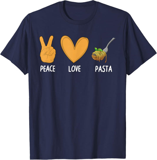 Funny Pasta Art Women Italian Food Italy Pasta Lover T-Shirt - T-Shirt | Navy