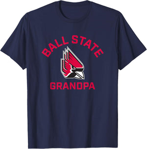 Ball State University Cardinals Arched Grandpa T-Shirt - T-Shirt | Navy