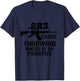 .223 Cause throwing stones is so primitive fun gun T-Shirt - T-Shirt | Navy