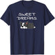 Boston Terrier Puppy Sweet Dreams Pajama for Bedtime T-Shirt - T-Shirt | Navy