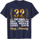 32 Years Married - Funny 32nd Wedding Anniversary T-Shirt - T-Shirt | Navy