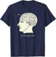 The Music Producer's Mind Phrenology Techno T-Shirt - T-Shirt | Navy