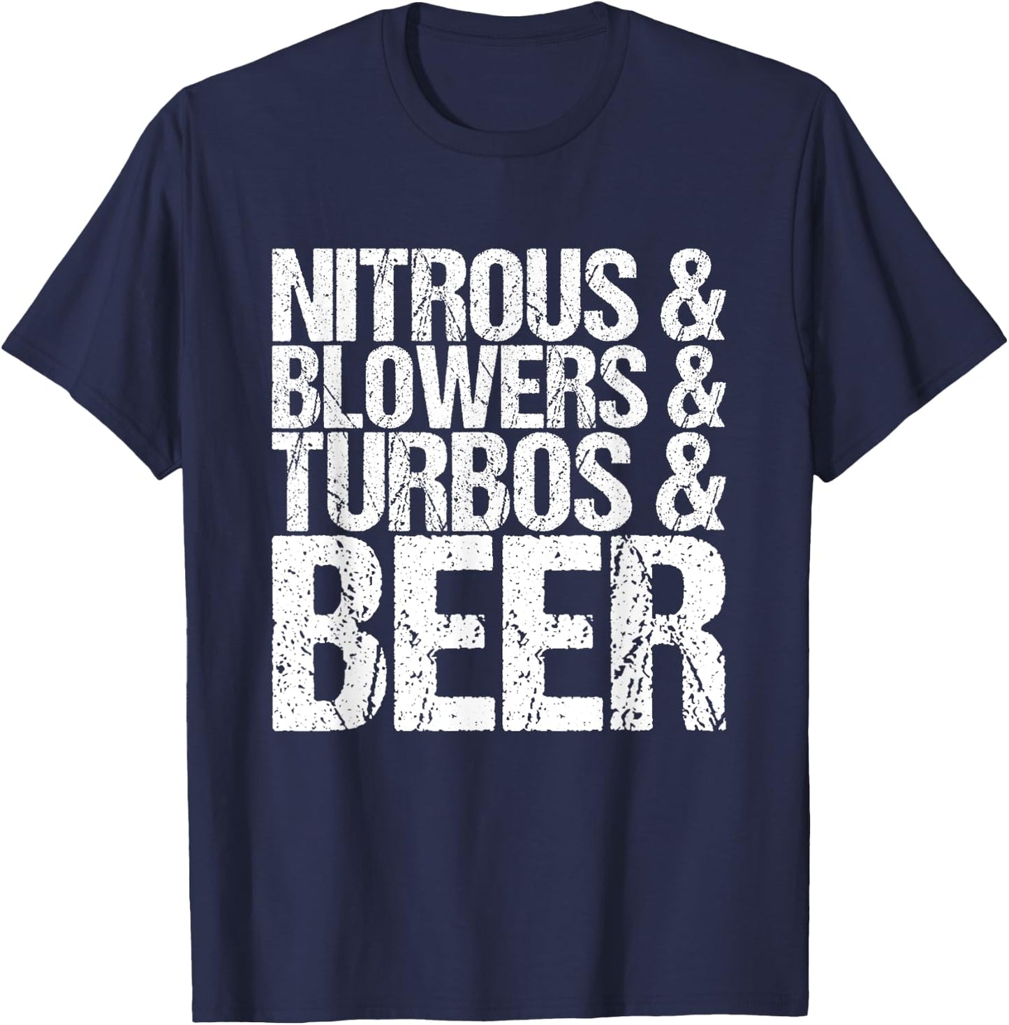 Nitrogen Blower Turbos Beer T-Shirt - T-Shirt | Navy
