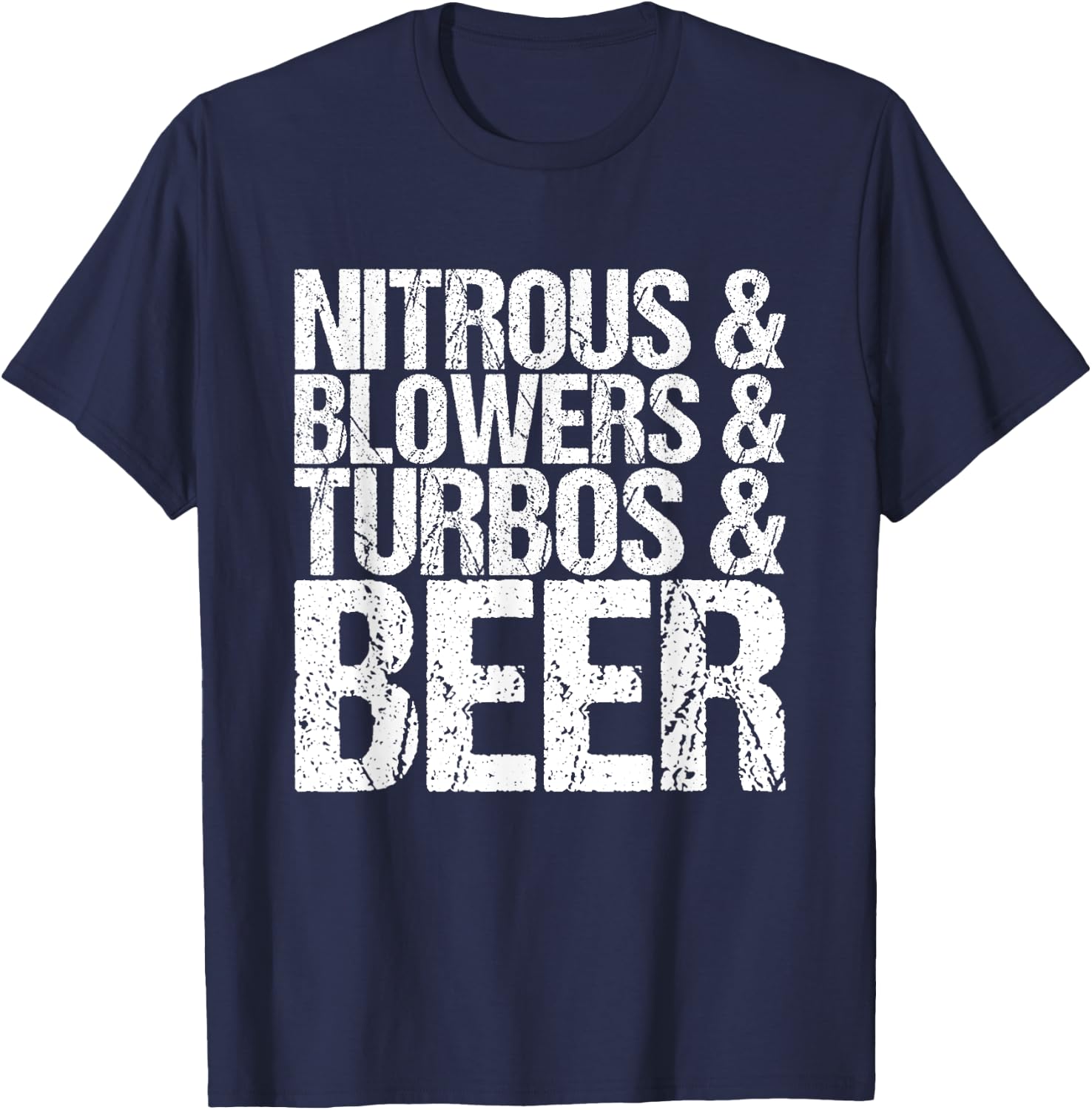 Nitrogen Blower Turbos Beer T-Shirt - T-Shirt | Navy