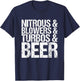 Nitrogen Blower Turbos Beer T-Shirt - T-Shirt | Navy