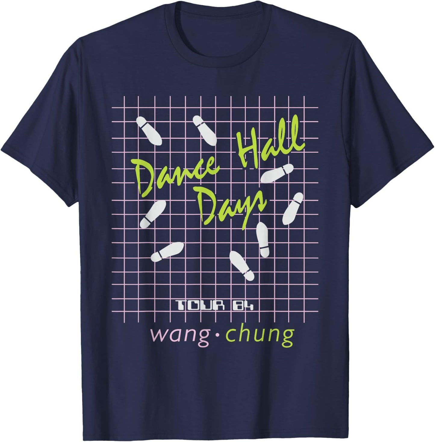 Wang Chung Dance Hall Days - Have Fun Quiz on Back T-Shirt - T-Shirt | Navy