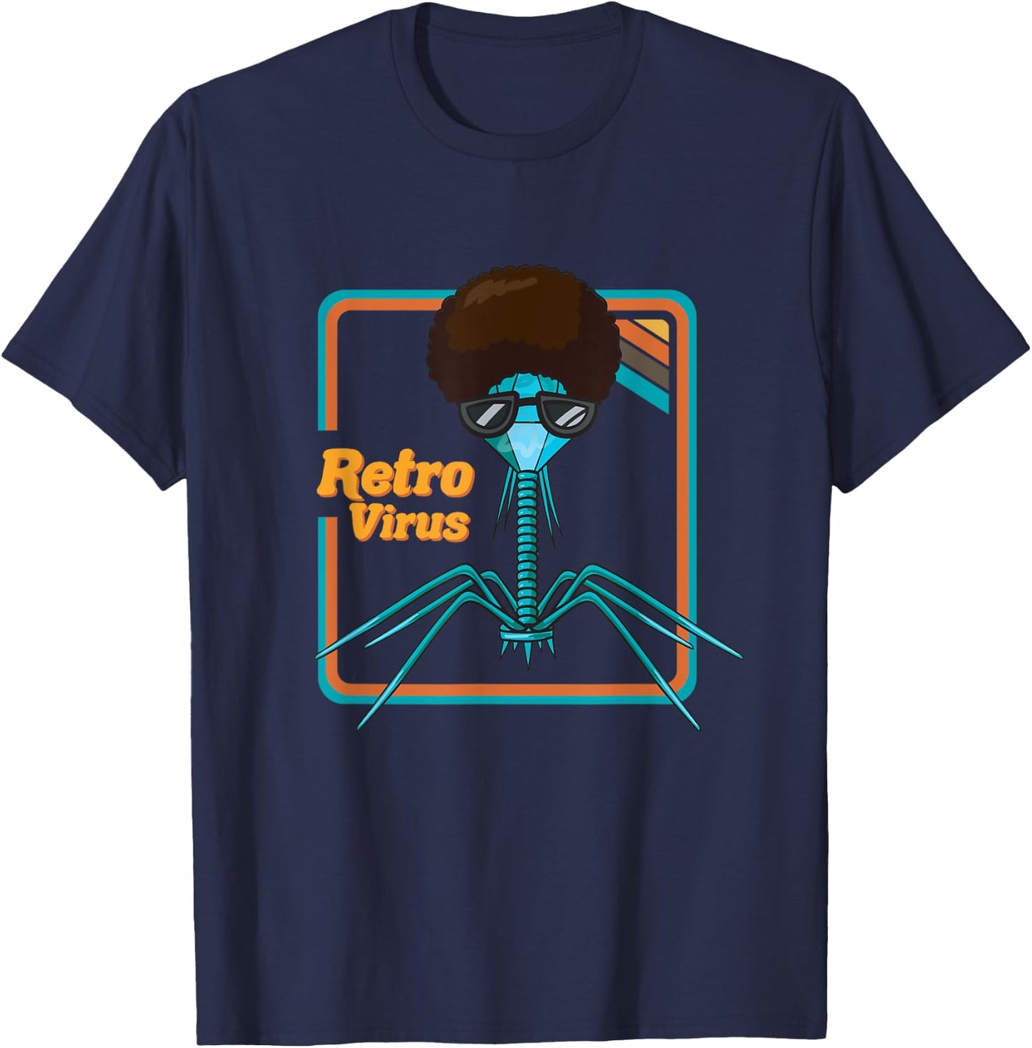 Retrovirus Microbiologist Bacteria Biology Teacher Biologist T-Shirt - T-Shirt | Navy
