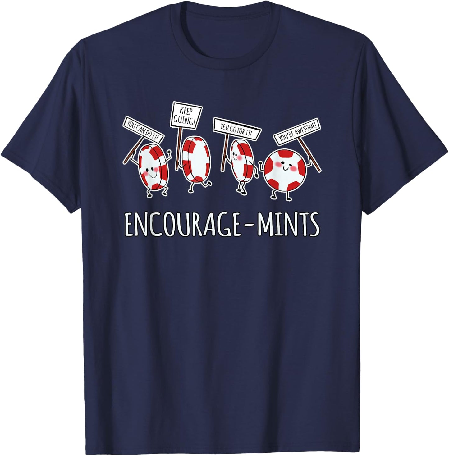 Encourage-Mints - Funny Pun T-Shirt - T-Shirt | Navy