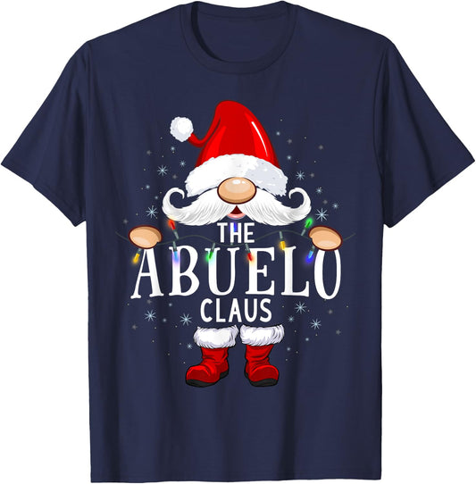 The Abuelo Claus Christmas Matching Pajama T-Shirt - T-Shirt | Navy