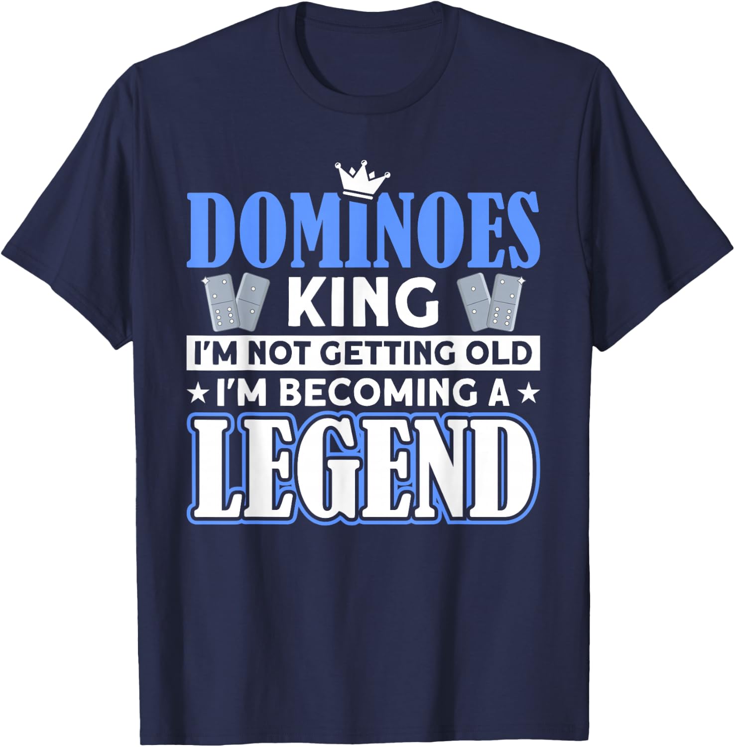 Domino Tile Game Domino Player Domino Game T-Shirt - T-Shirt | Navy