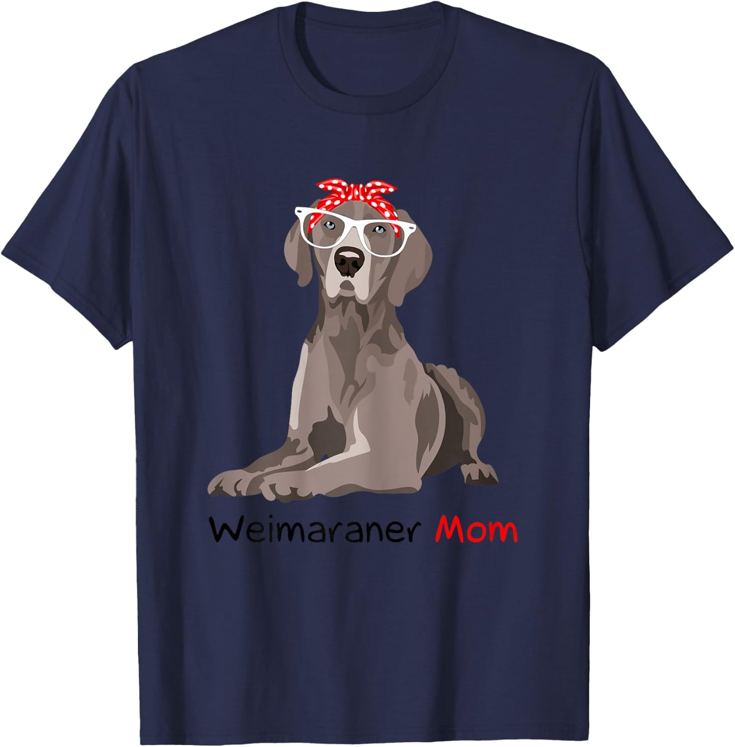 Weimaraner Mom Bandana Weimaraner Dog T-Shirt - T-Shirt | Navy