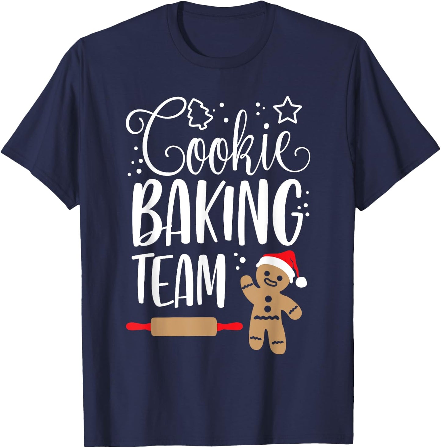 Cookie Baking Team Christmas Squad Xmas Crew m Gingerbread T-Shirt - T-Shirt | Navy