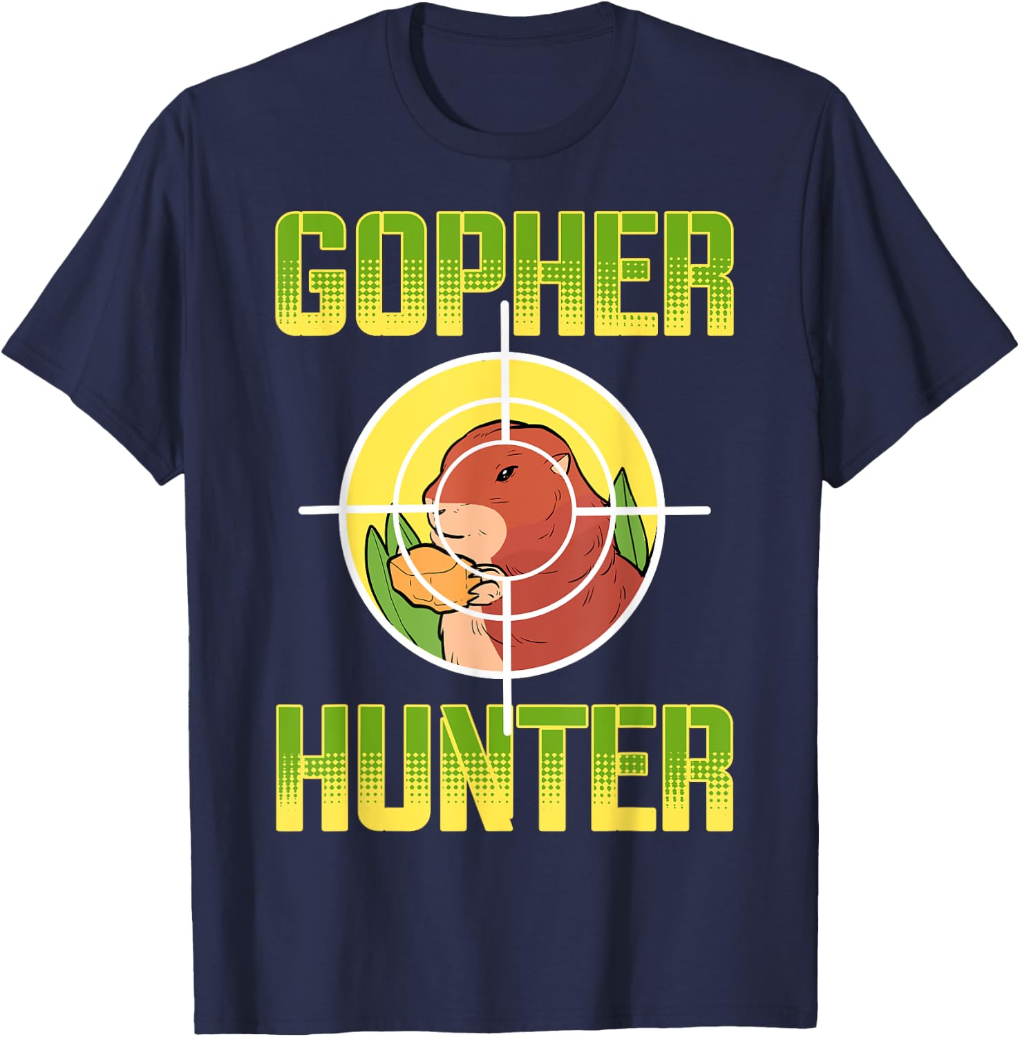 Gopher, Landscaping Gopher Hunter T-Shirt - T-Shirt | Navy
