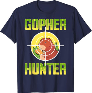 Gopher, Landscaping Gopher Hunter T-Shirt - T-Shirt | Navy