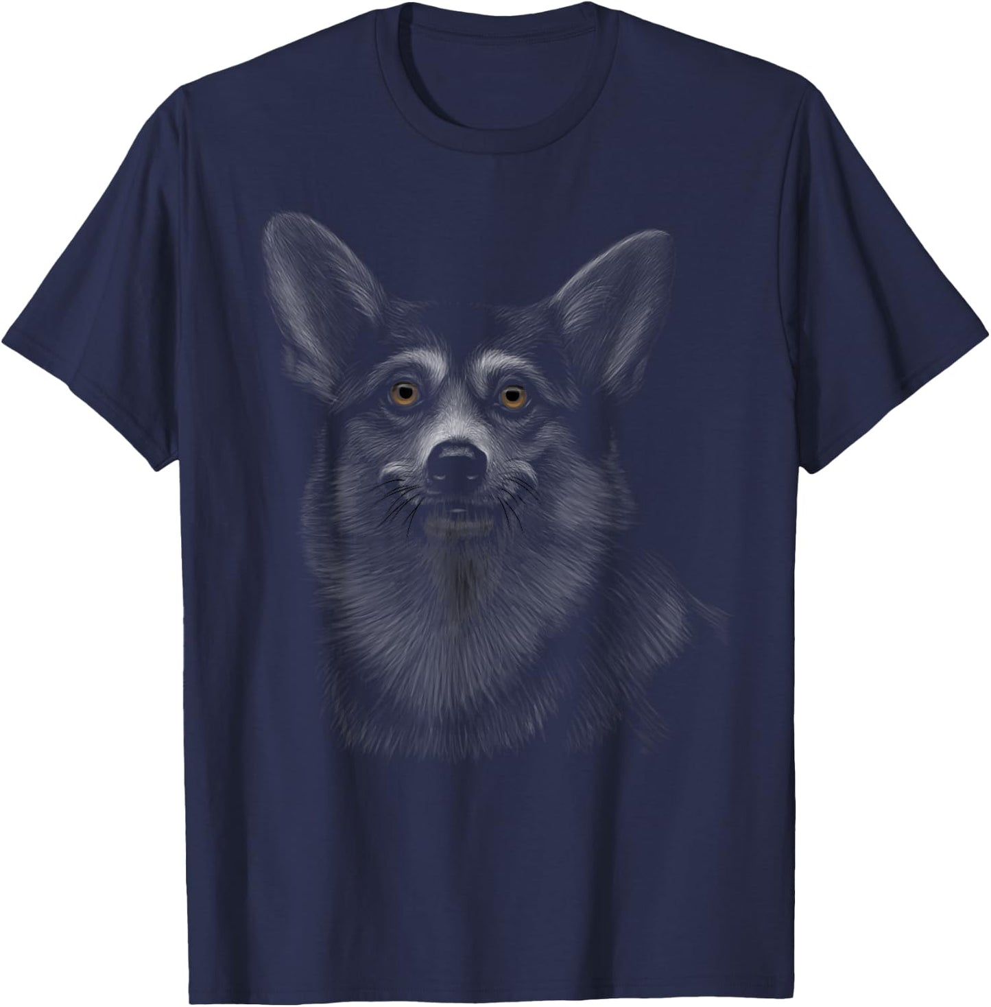 Corkie gift apparel women - Novelty Corgi Corky Dog T-Shirt - T-Shirt | Navy