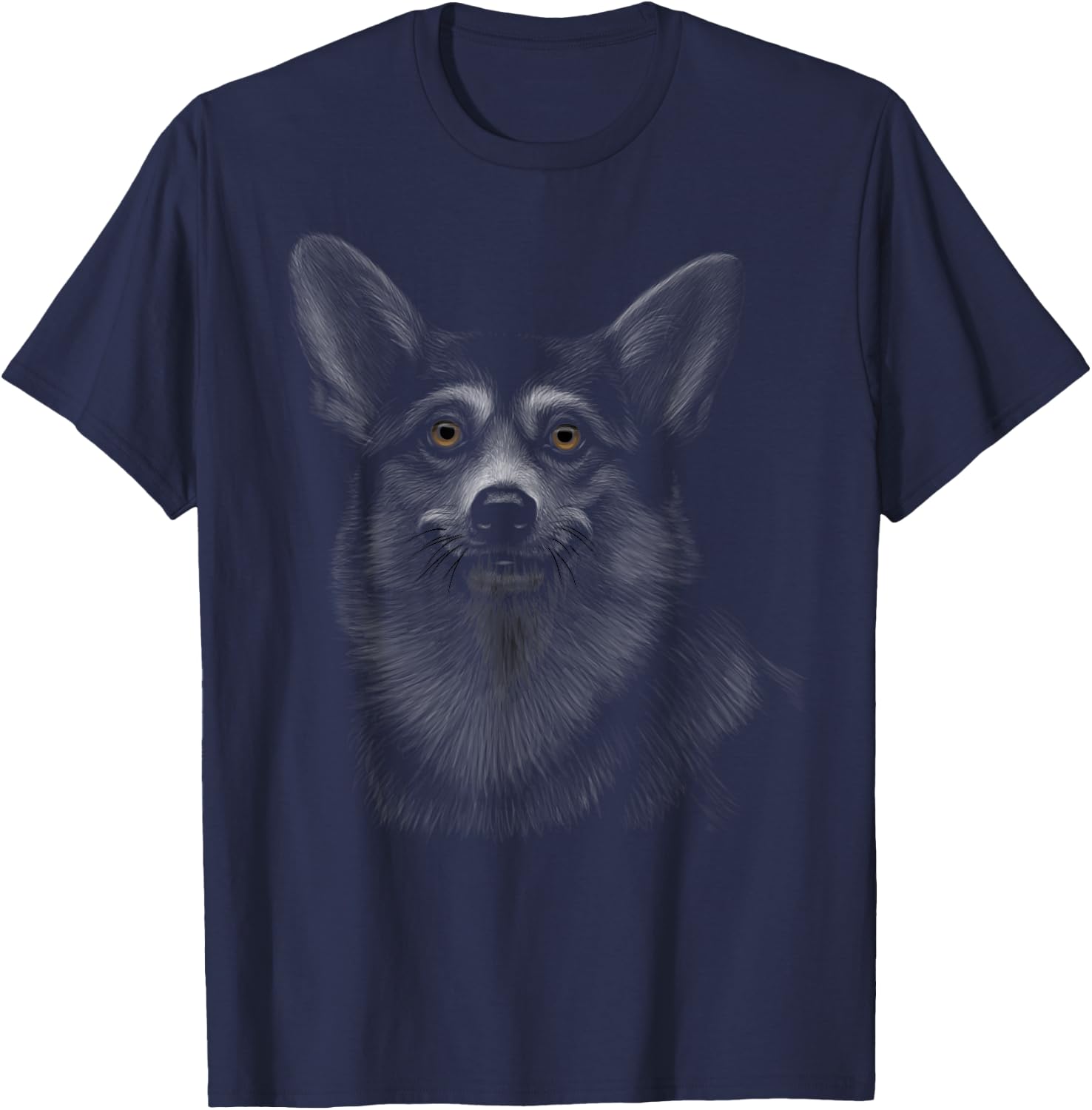 Corkie gift apparel women - Novelty Corgi Corky Dog T-Shirt - T-Shirt | Navy